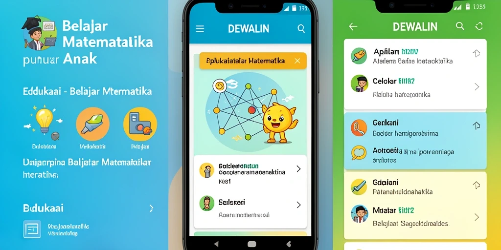 Antarmuka DEWALIN yang interaktif dan menyenangkan untuk belajar matematika.