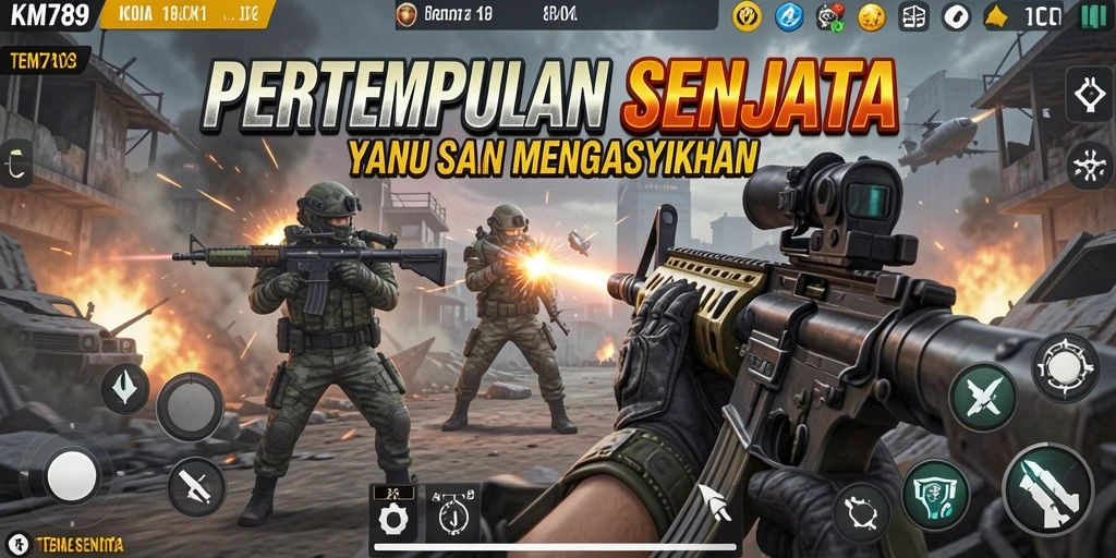 Antarmuka KM789 yang dinamis dan menarik saat pertempuran.
