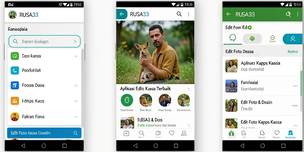 Tampilan antarmuka RUSA33 yang intuitif untuk edit foto kertas kaca.