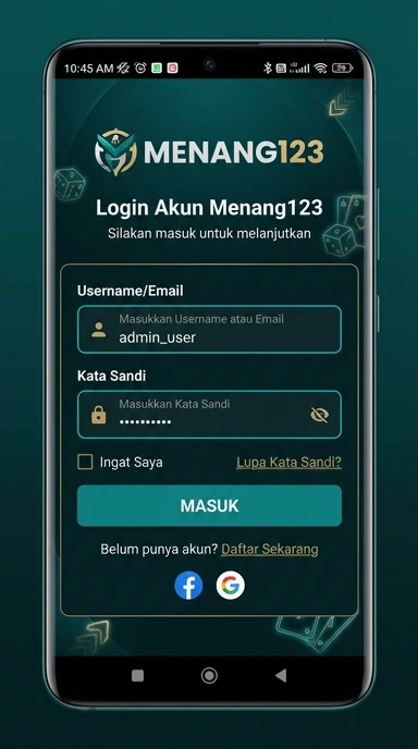 Masuk Akun Menang123 untuk Pengguna Android
