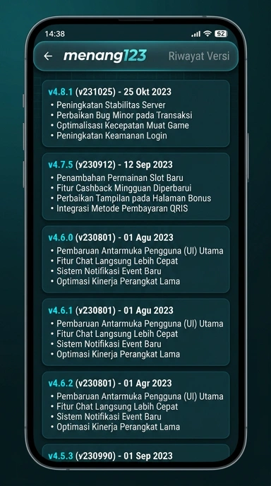 Riwayat Versi APK menang123 untuk Pengguna Android